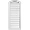 Ekena Millwork Arch Top Surface Mount PVC Gable Vent: Non-Functional, w/2"W x 1-1/2"P Brickmould Frame, 16"W x 36"H GVPAR16X3602SN - alternate 1